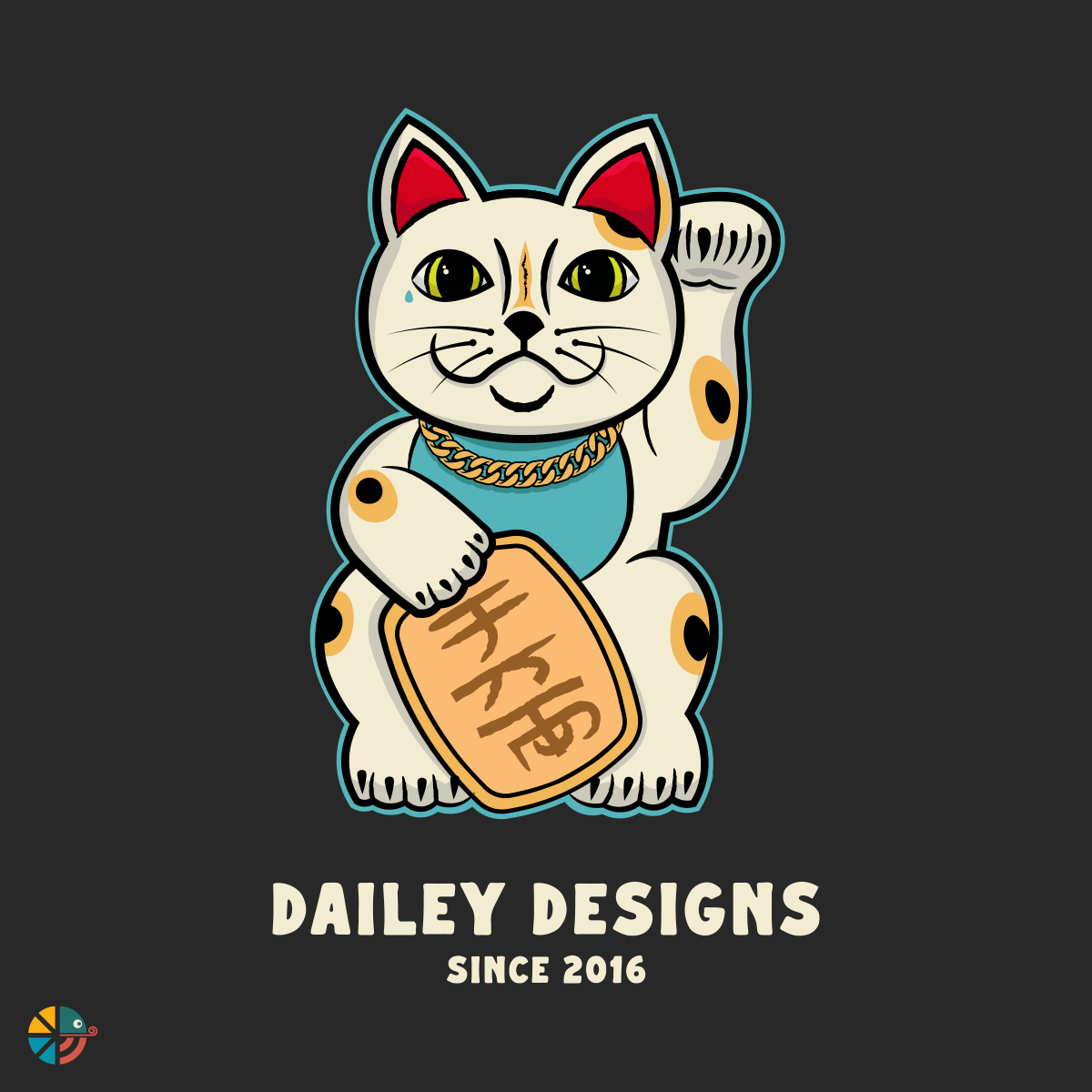 Dailey Designs Cuban Link Kitty Sticker