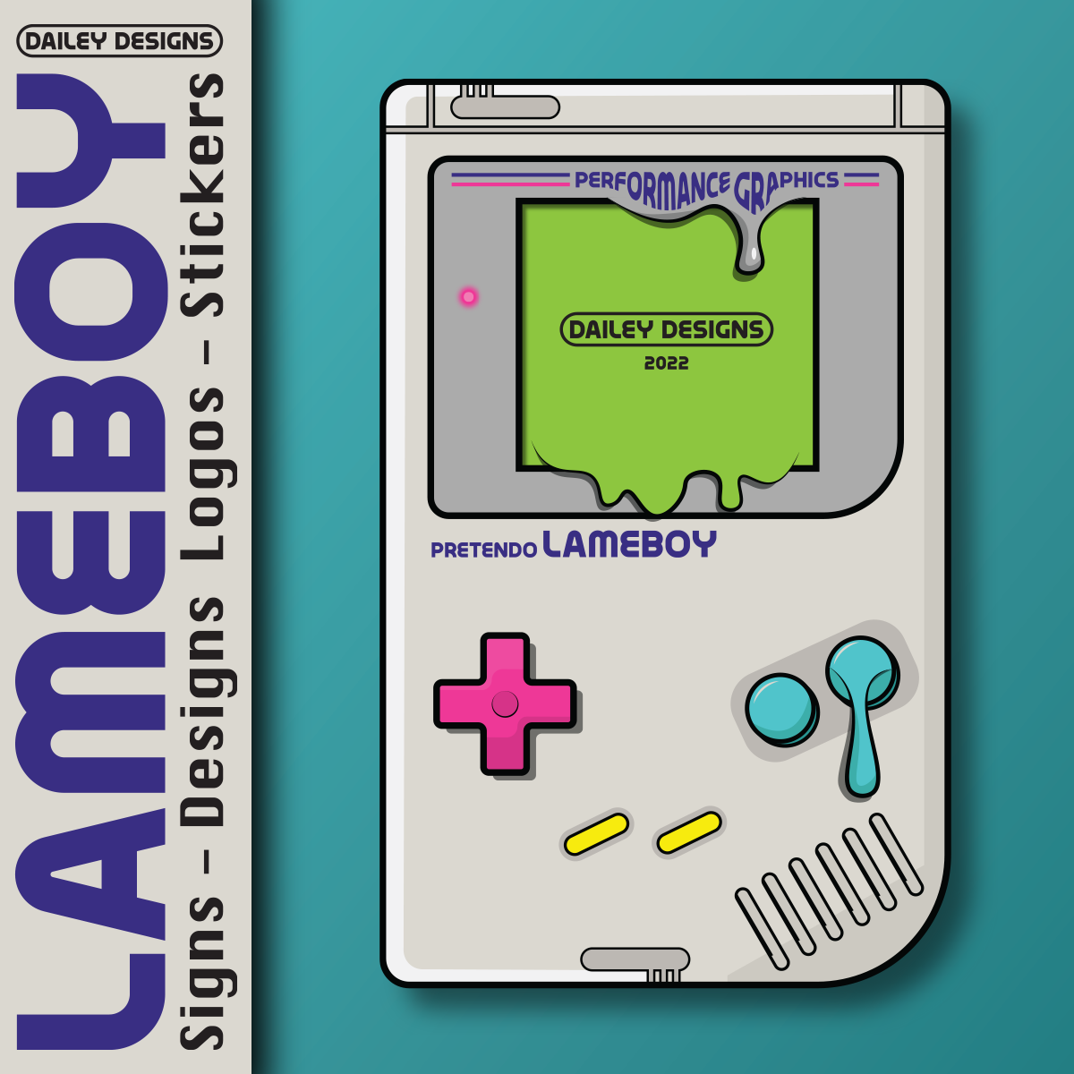 Dailey Designs Pretendo Lameboy Sticker